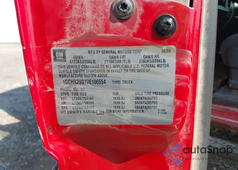 2007 Chevrolet Silverado 2500Hd Classic Lt1 z USA, uszkodzony, nr VIN 1GCHK29D77E106554